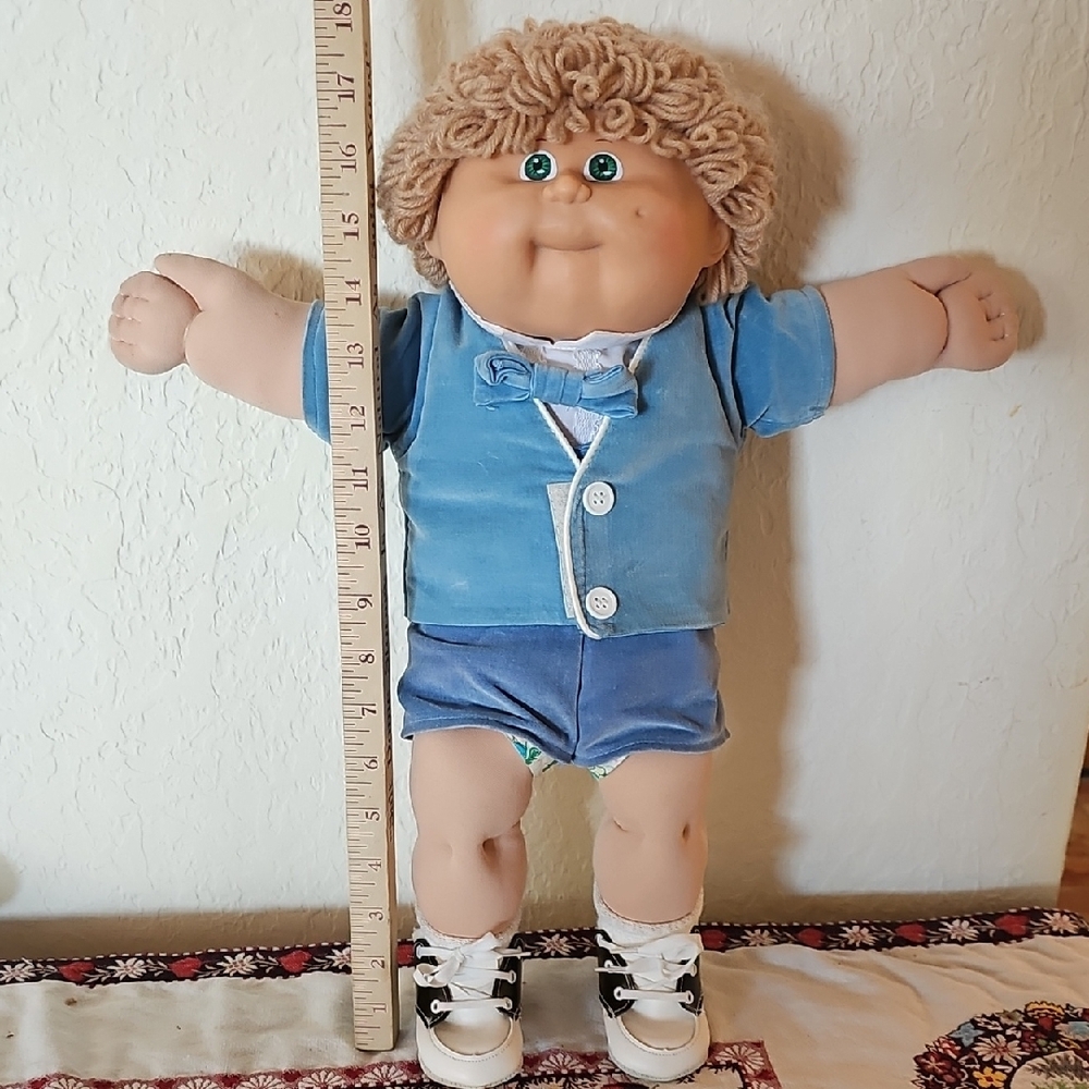 Vintage Cabbage Patch Kid Doll Blonde Blue Clothes Appalachian Coleco 1978-1982 - Picture 14 of 16